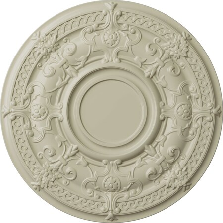 Ekena Millwork Dauphine Ceiling Medallion (Fits Canopies up to 13 1/4"), 33 7/8"OD x 1 3/8"P, Clear Yellow CM33DACYF
